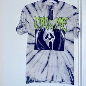GhostFace SCREAM gray tie-dye shirt CALL ME size S
